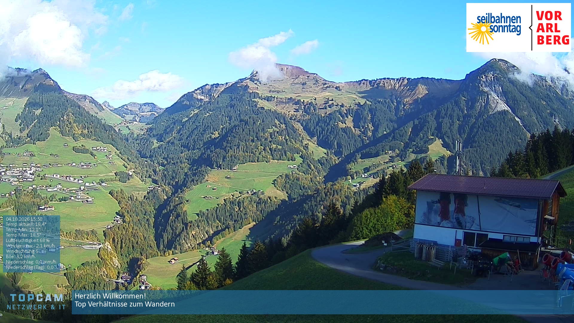 Archiv Foto Webcam Bergstation Pendelbahn in Sonntag
