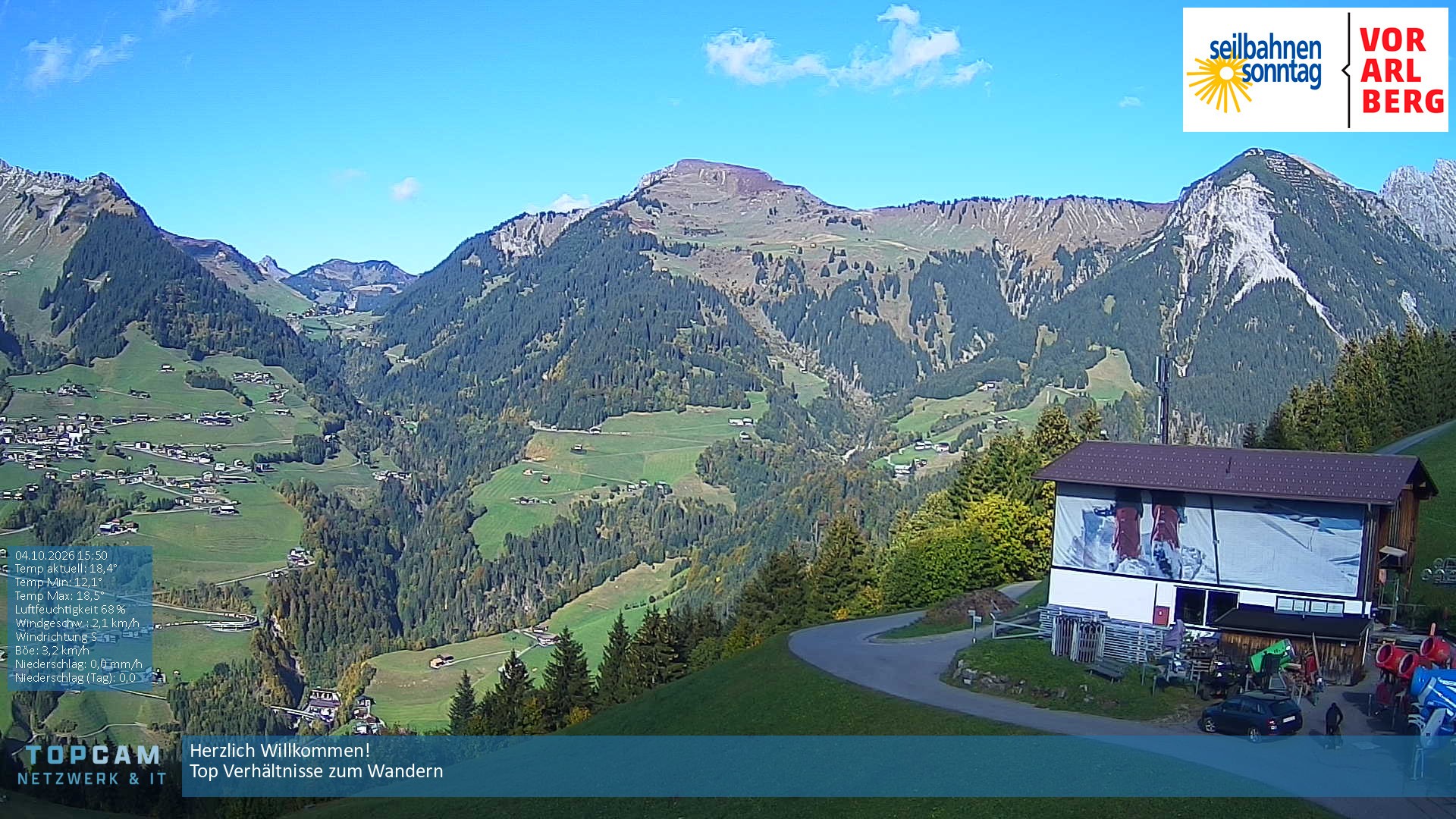 Archiv Foto Webcam Bergstation Pendelbahn in Sonntag