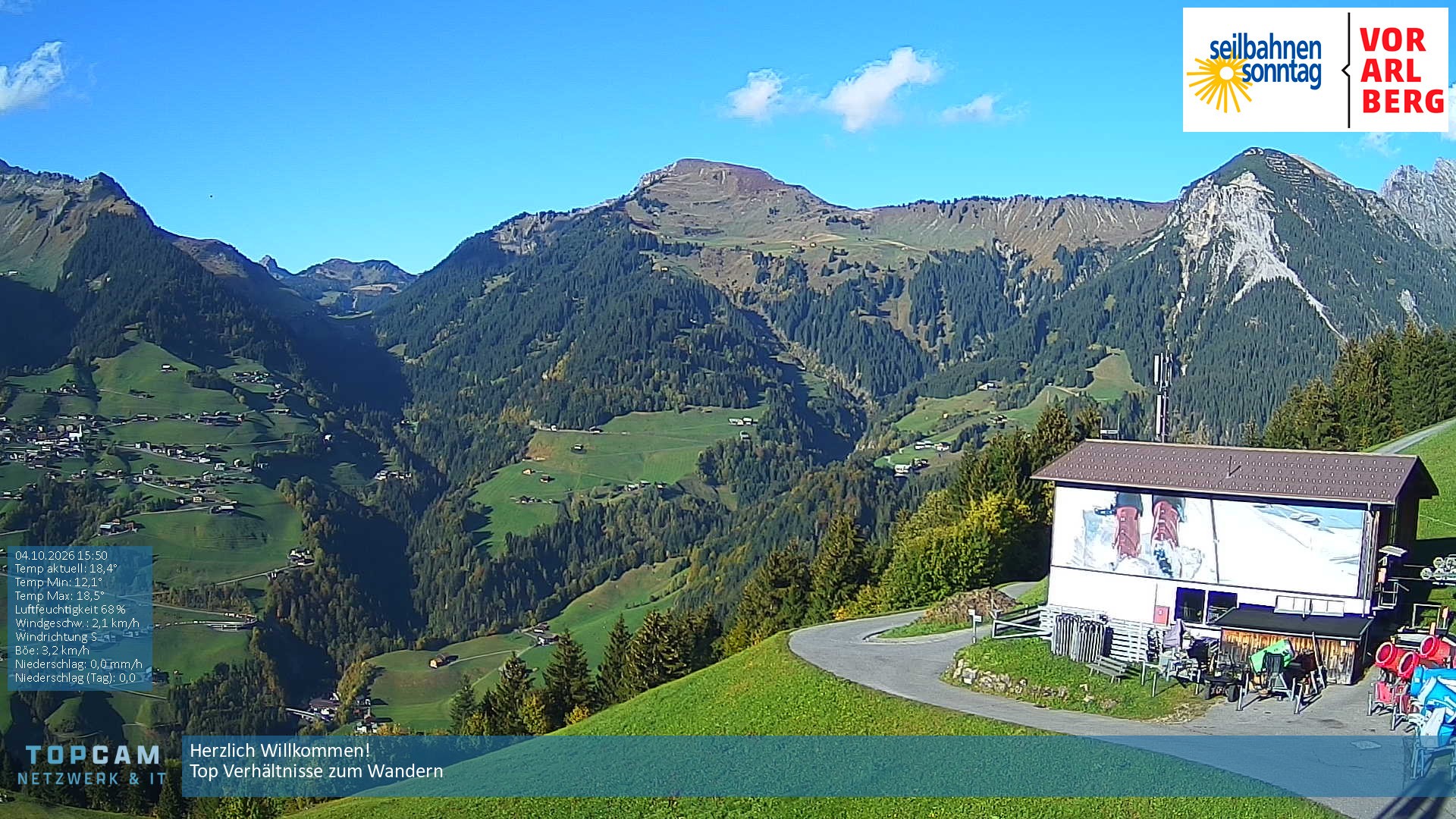 Archiv Foto Webcam Bergstation Pendelbahn in Sonntag