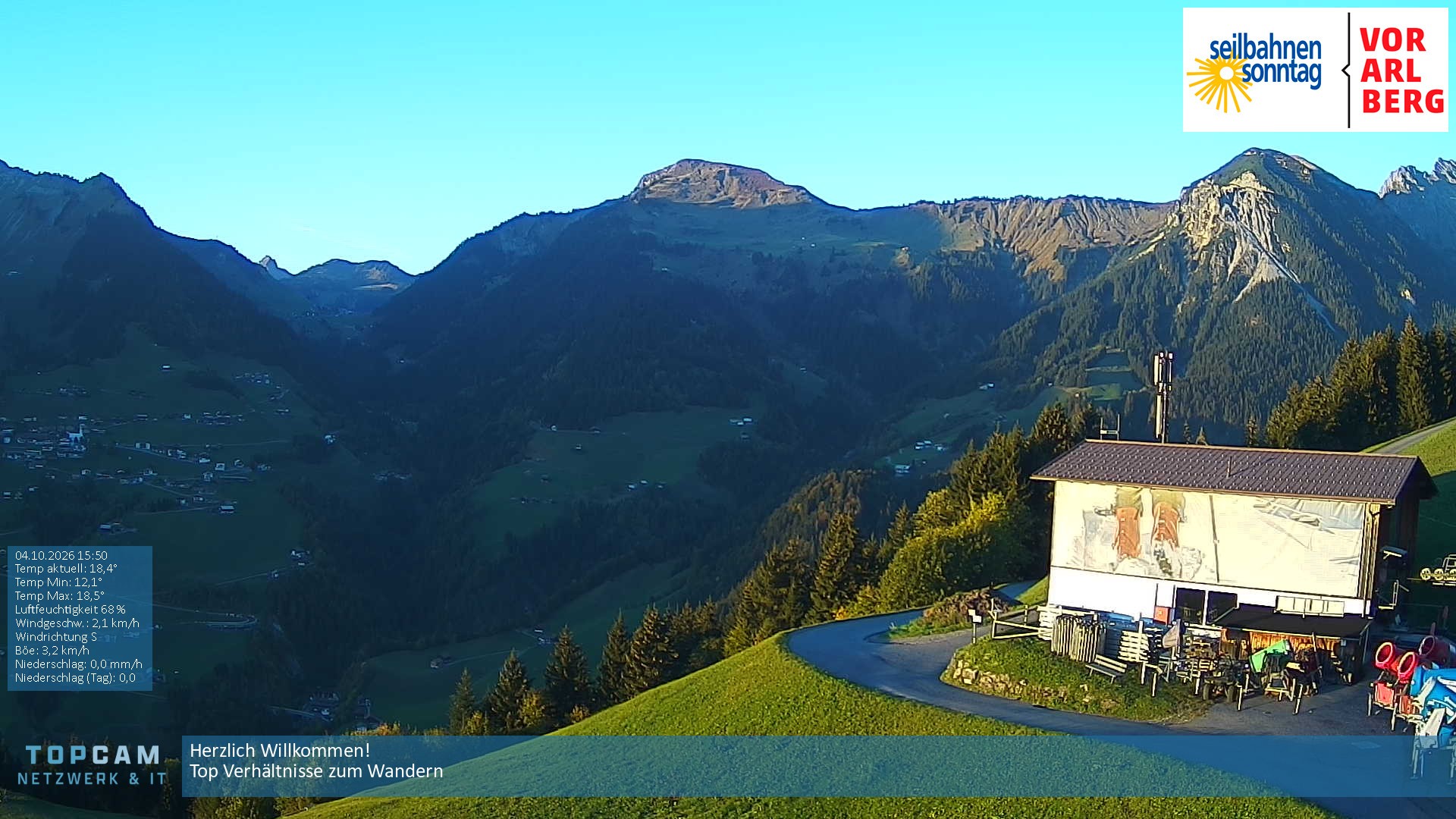 Archiv Foto Webcam Bergstation Pendelbahn in Sonntag