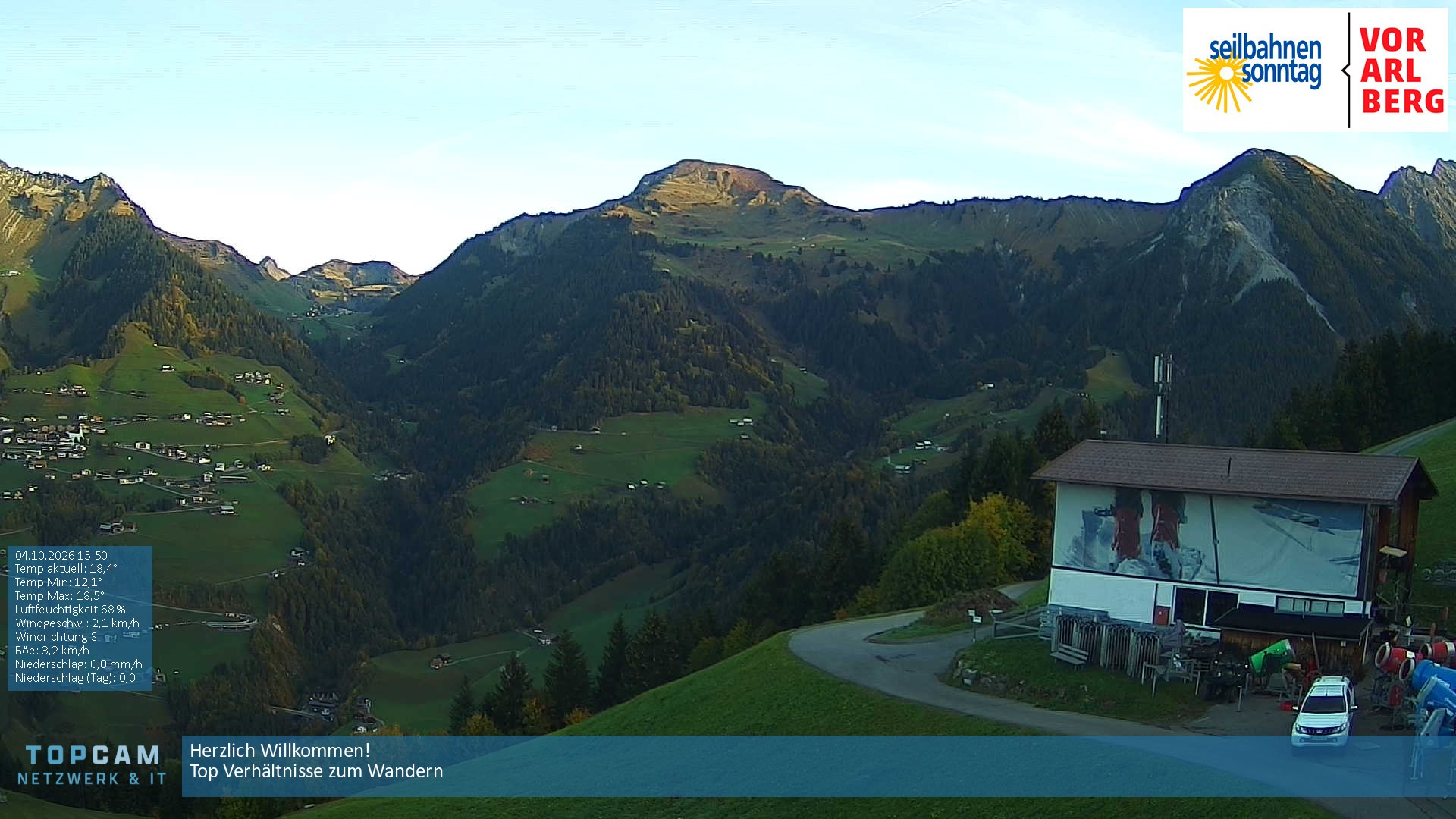 Archiv Foto Webcam Bergstation Pendelbahn in Sonntag