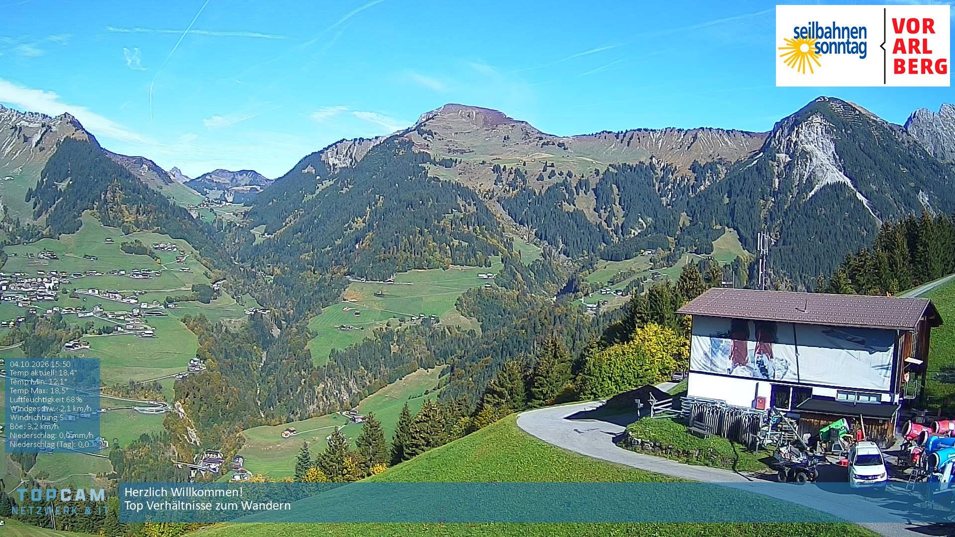 Archiv Foto Webcam Bergstation Pendelbahn in Sonntag