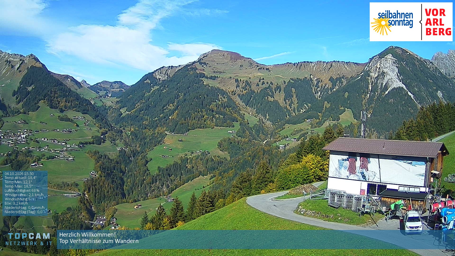 Archiv Foto Webcam Bergstation Pendelbahn in Sonntag