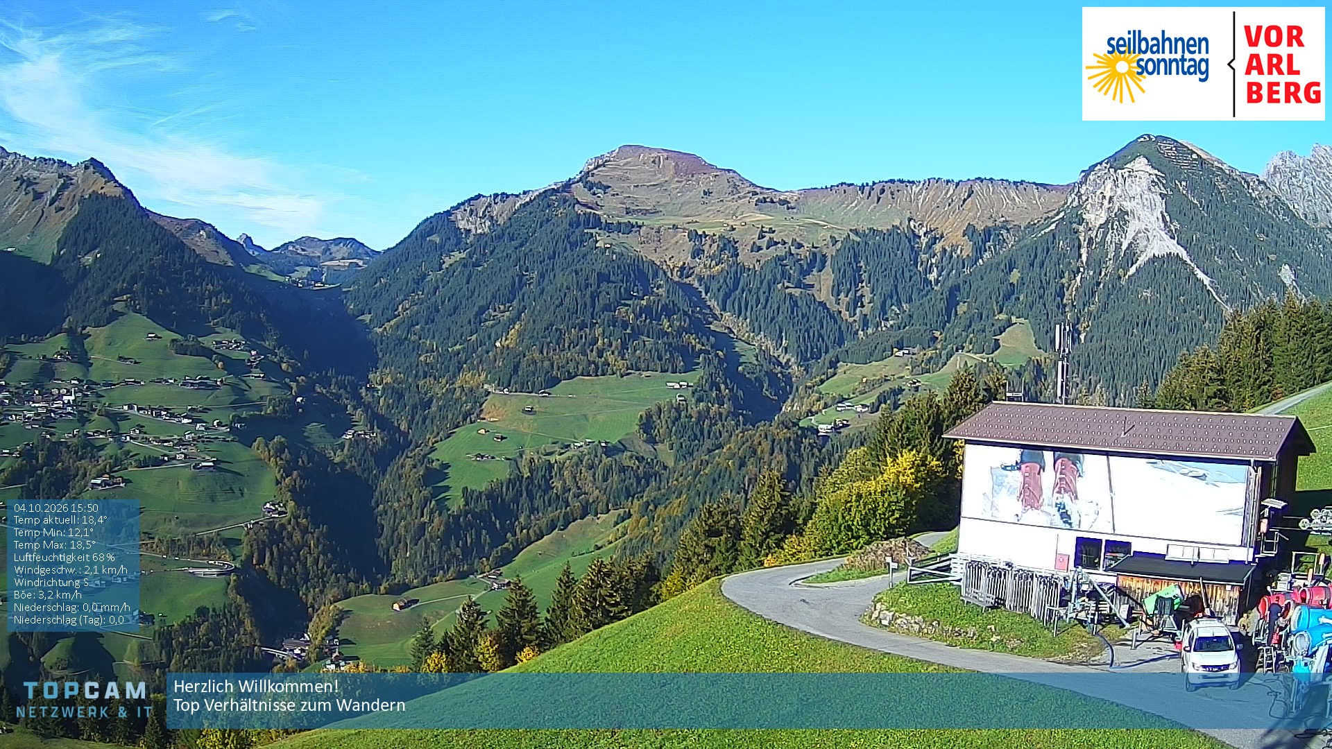Archiv Foto Webcam Bergstation Pendelbahn in Sonntag