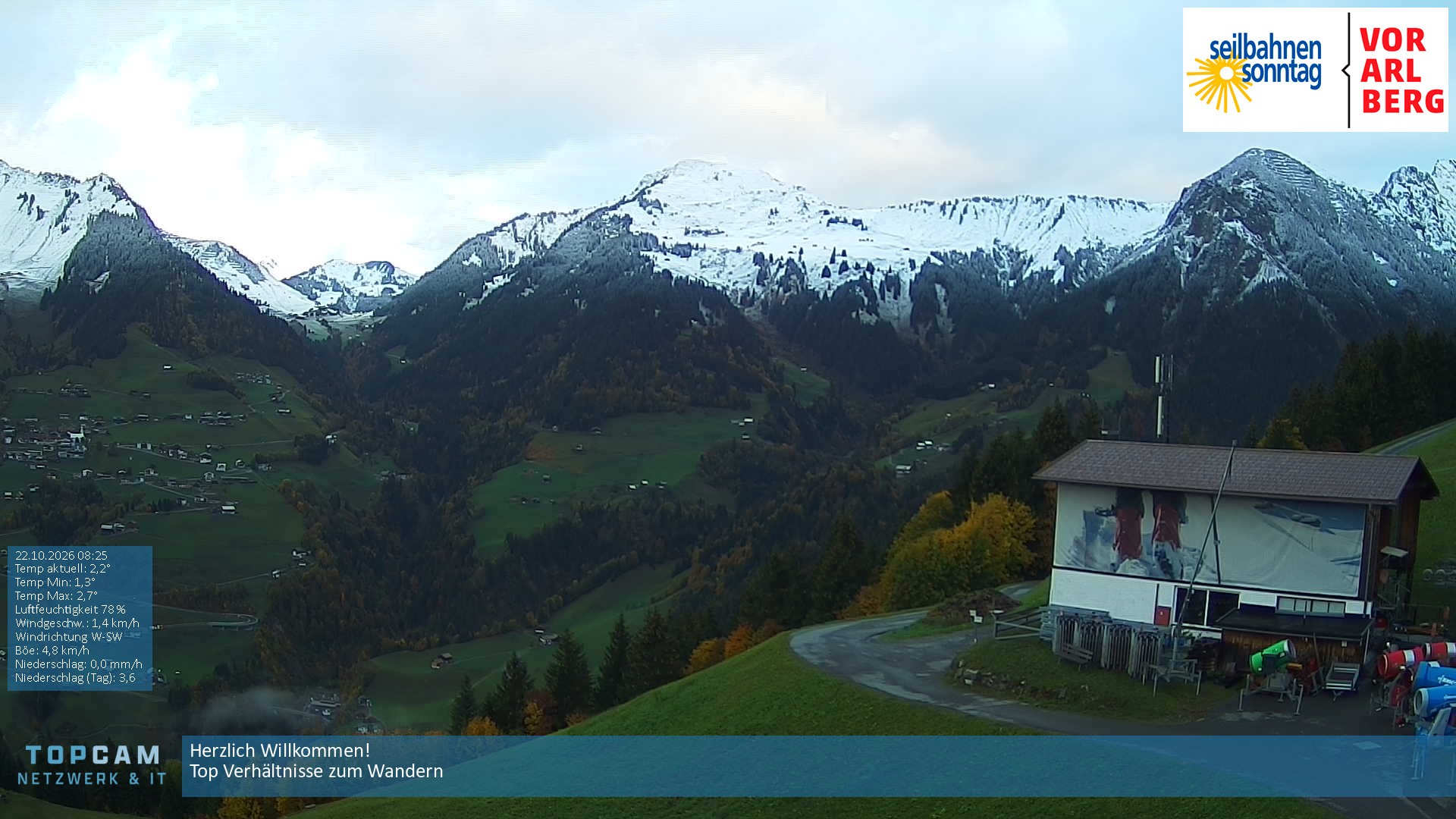 Archiv Foto Webcam Bergstation Pendelbahn in Sonntag