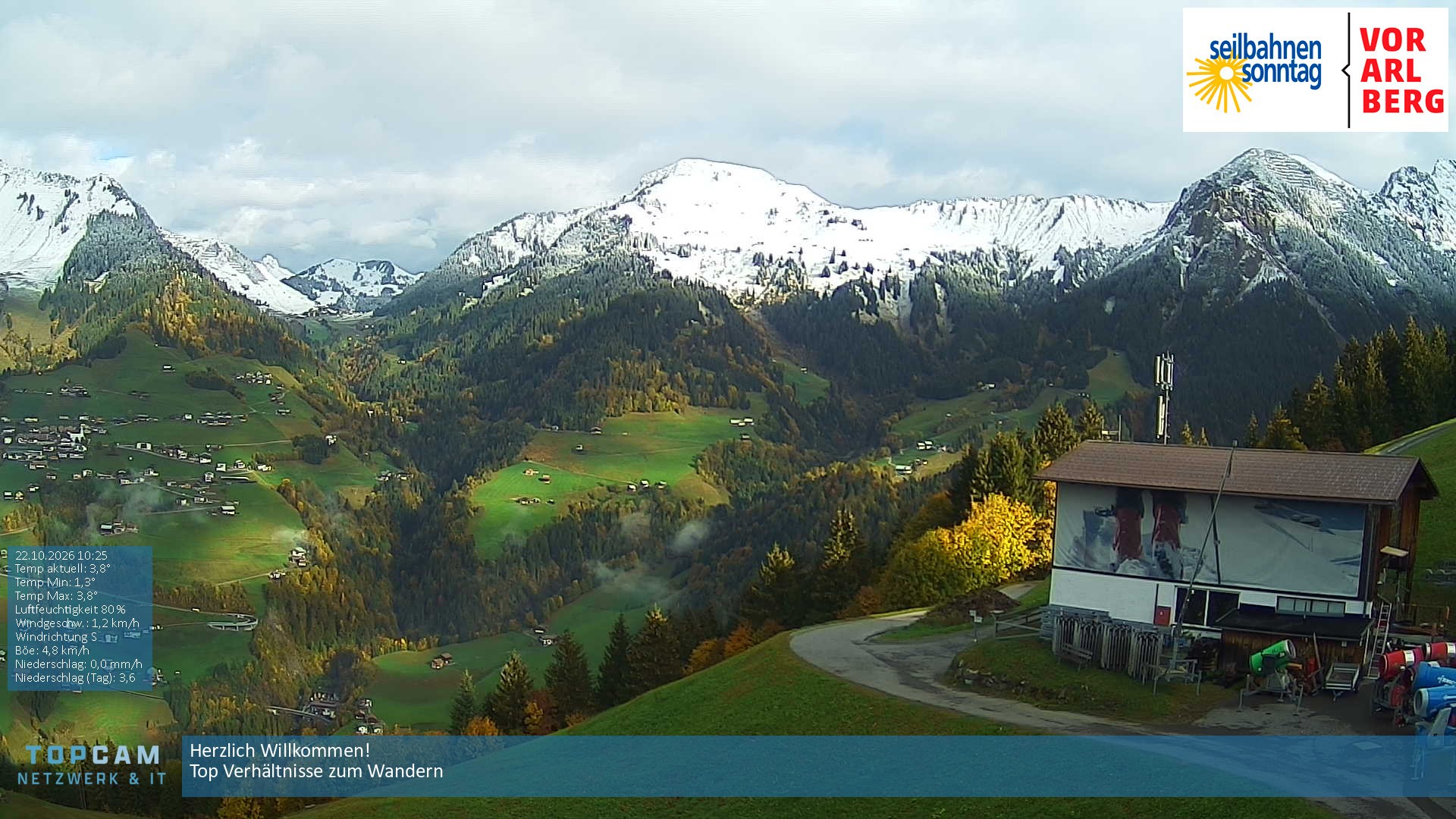 Archiv Foto Webcam Bergstation Pendelbahn in Sonntag