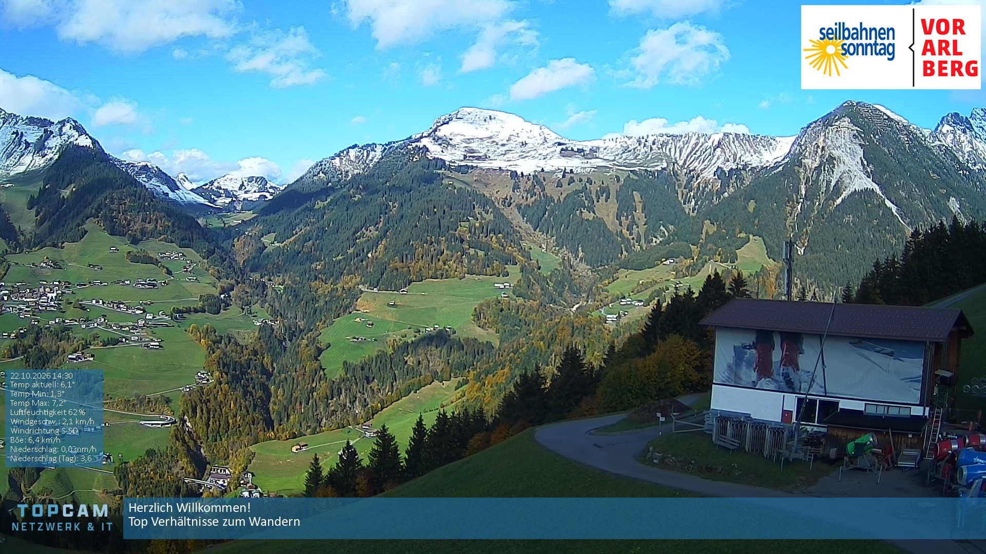 Archiv Foto Webcam Bergstation Pendelbahn in Sonntag