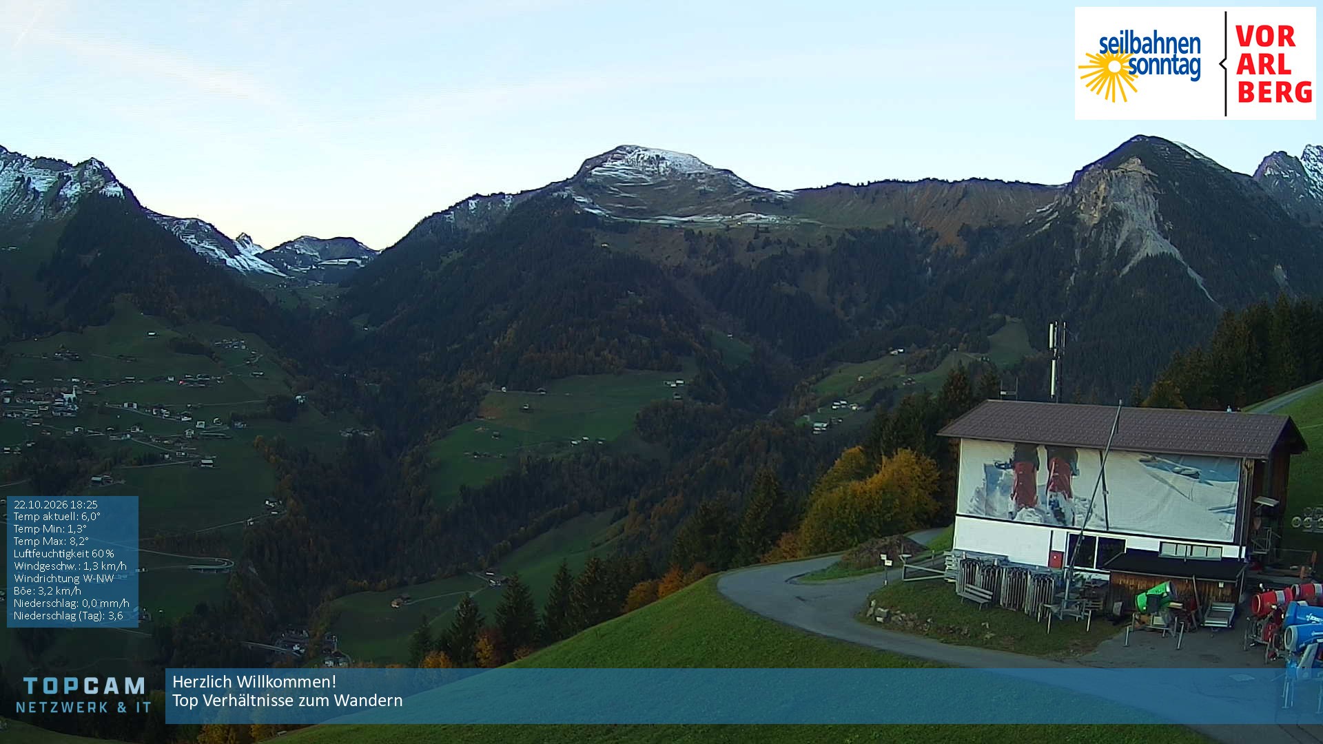 Archiv Foto Webcam Bergstation Pendelbahn in Sonntag