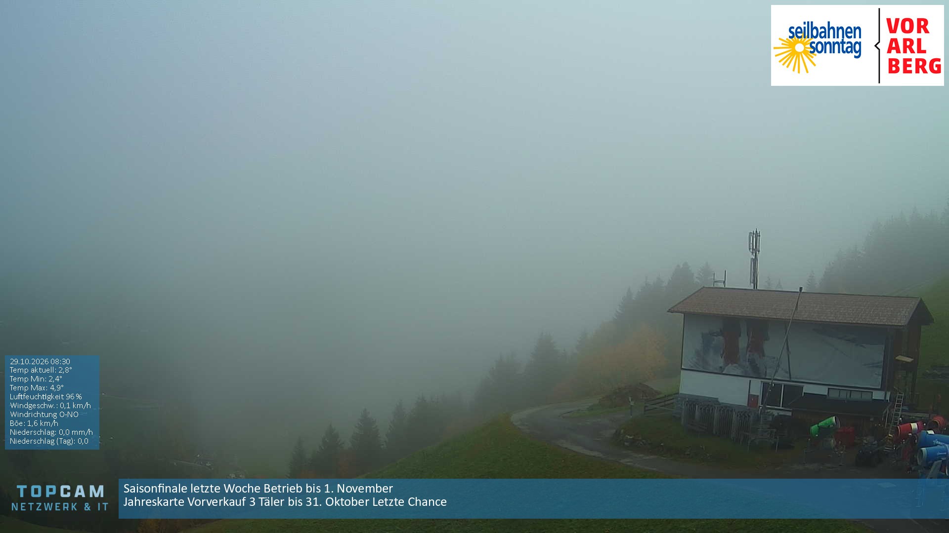 Archiv Foto Webcam Bergstation Pendelbahn in Sonntag