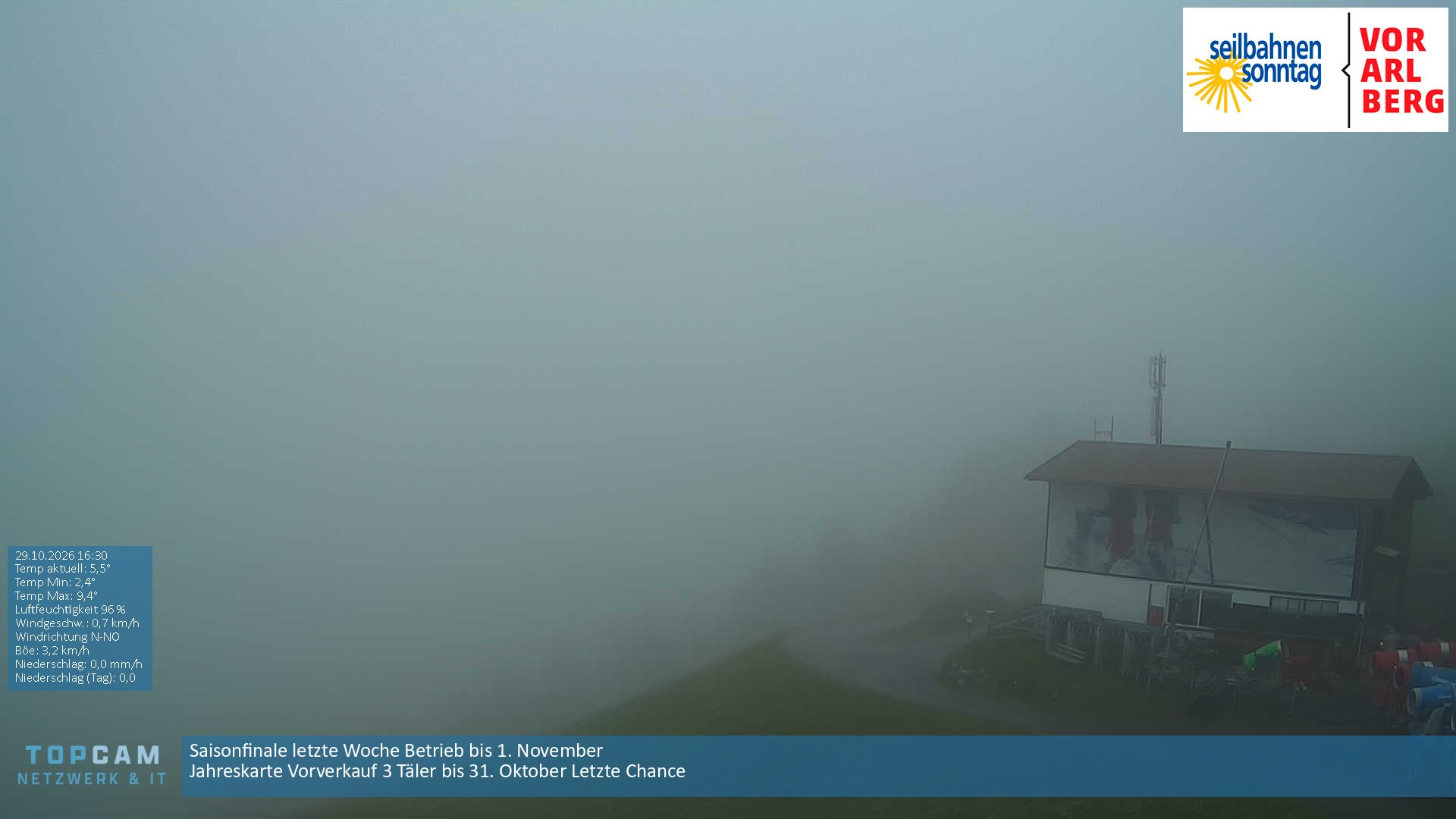 Archiv Foto Webcam Bergstation Pendelbahn in Sonntag