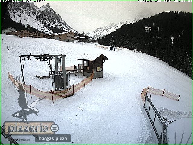 Archived image Webcam restaurant "Pizzeria Barga" in Gargellen, Vorarlberg