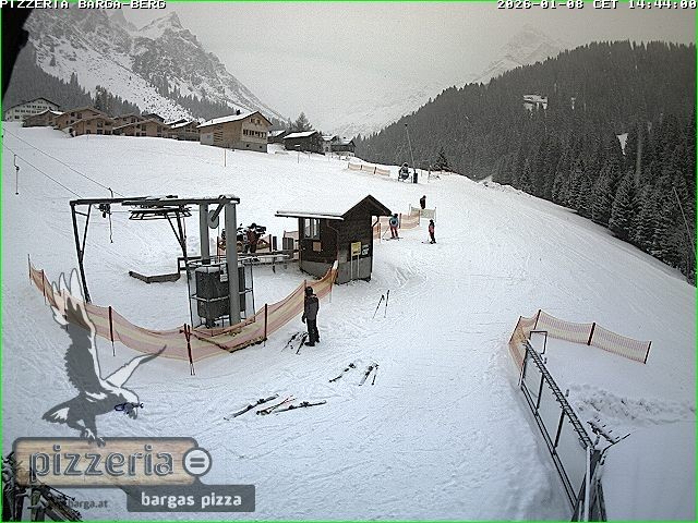 Archived image Webcam restaurant "Pizzeria Barga" in Gargellen, Vorarlberg