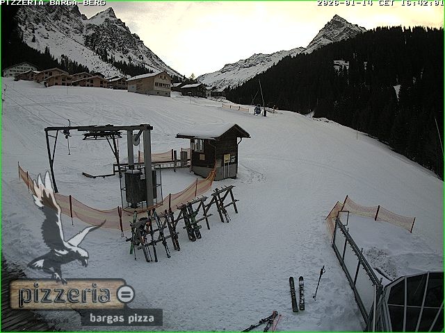 Archiv Foto Webcam Pizzeria Barga in Gargellen, Vorarlberg