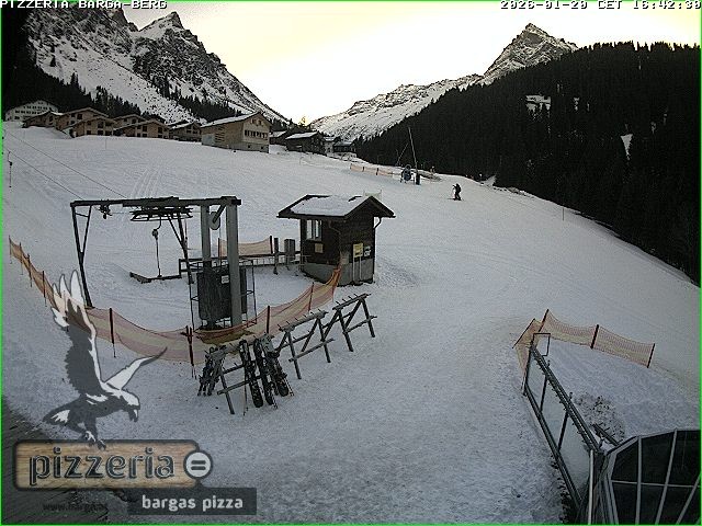 Archiv Foto Webcam Pizzeria Barga in Gargellen, Vorarlberg