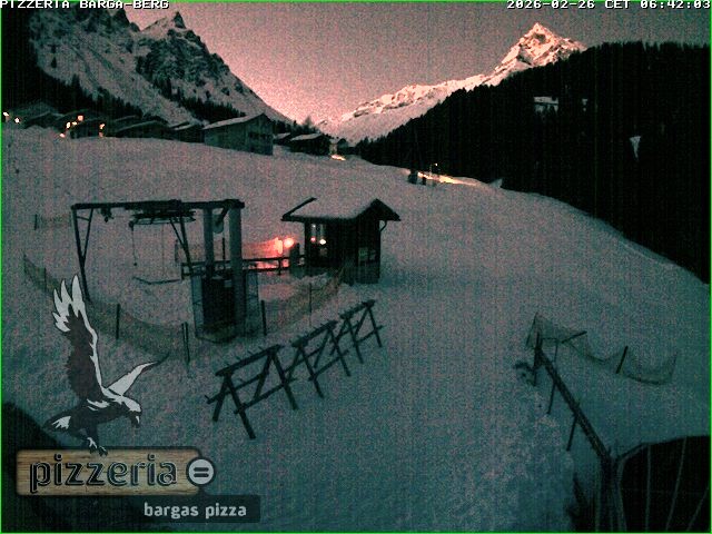 Archived image Webcam restaurant "Pizzeria Barga" in Gargellen, Vorarlberg