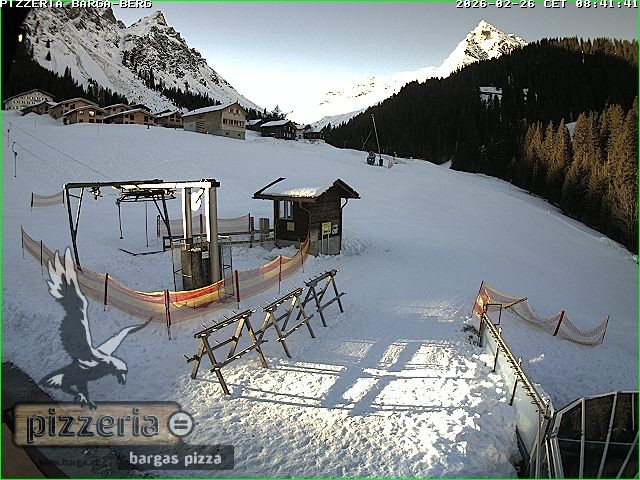 Archived image Webcam restaurant "Pizzeria Barga" in Gargellen, Vorarlberg