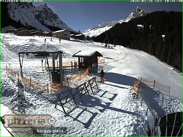 Archived image Webcam restaurant "Pizzeria Barga" in Gargellen, Vorarlberg