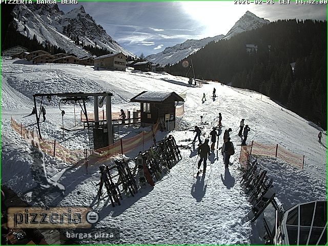 Archived image Webcam restaurant "Pizzeria Barga" in Gargellen, Vorarlberg