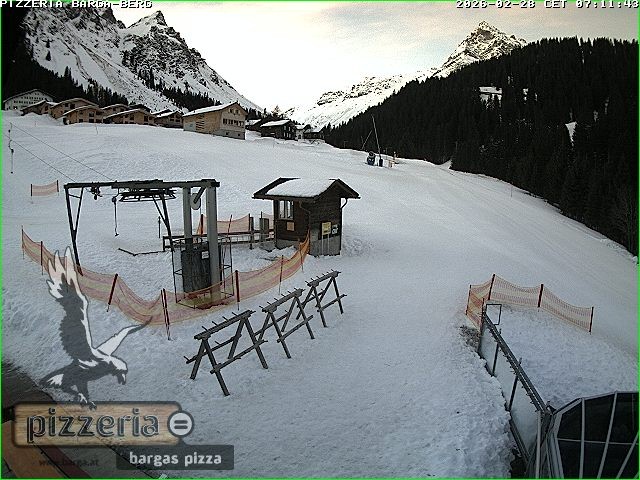 Archiv Foto Webcam Pizzeria Barga in Gargellen, Vorarlberg