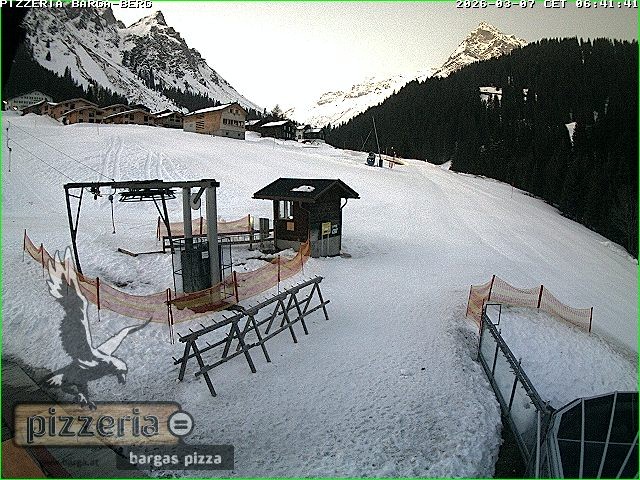 Archiv Foto Webcam Pizzeria Barga in Gargellen, Vorarlberg
