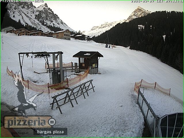 Archiv Foto Webcam Pizzeria Barga in Gargellen, Vorarlberg