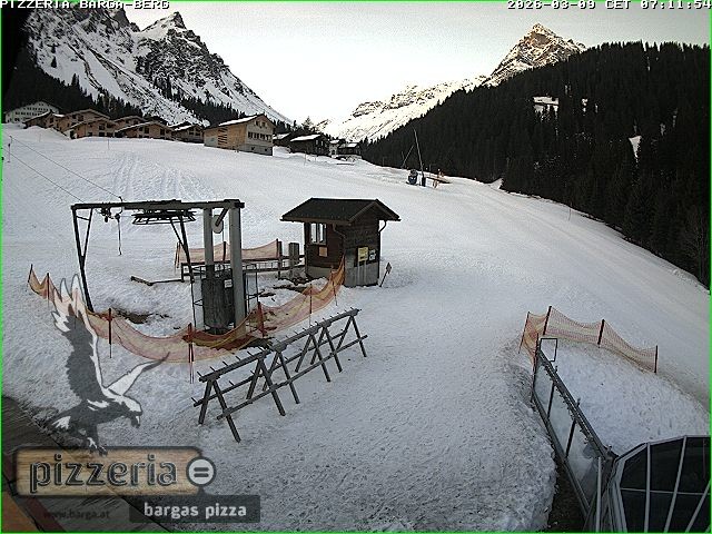 Archiv Foto Webcam Pizzeria Barga in Gargellen, Vorarlberg
