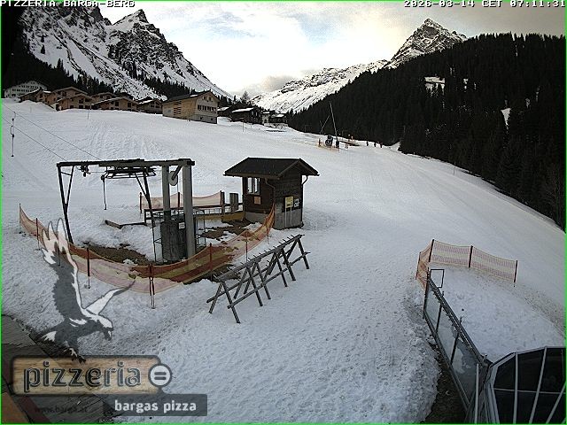 Archiv Foto Webcam Pizzeria Barga in Gargellen, Vorarlberg