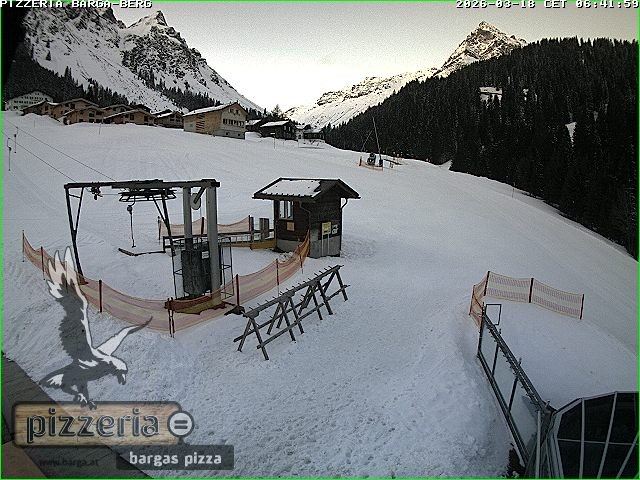 Archiv Foto Webcam Pizzeria Barga in Gargellen, Vorarlberg