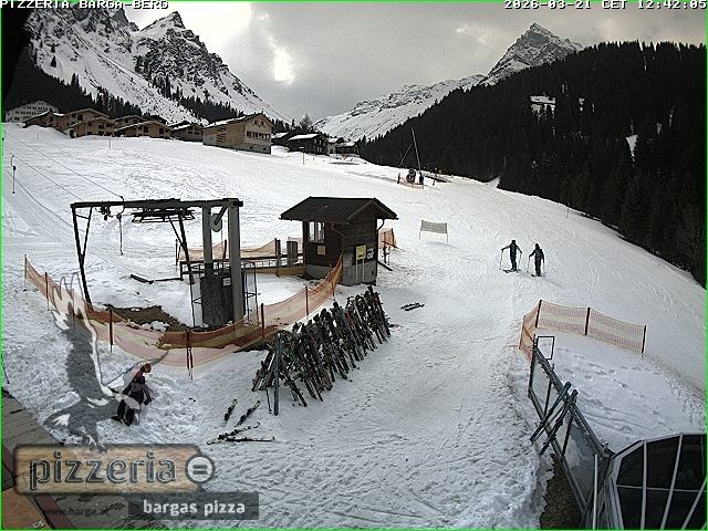 Archived image Webcam restaurant "Pizzeria Barga" in Gargellen, Vorarlberg