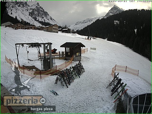 Archived image Webcam restaurant "Pizzeria Barga" in Gargellen, Vorarlberg