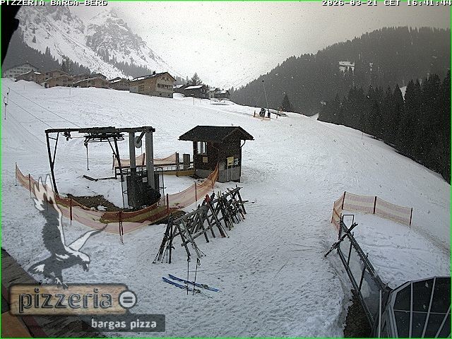 Archived image Webcam restaurant "Pizzeria Barga" in Gargellen, Vorarlberg