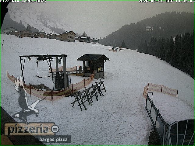 Archived image Webcam restaurant "Pizzeria Barga" in Gargellen, Vorarlberg