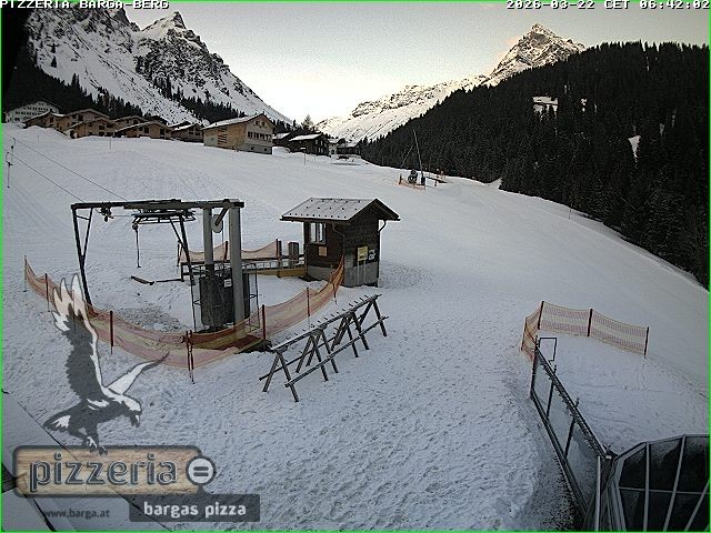 Archiv Foto Webcam Pizzeria Barga in Gargellen, Vorarlberg