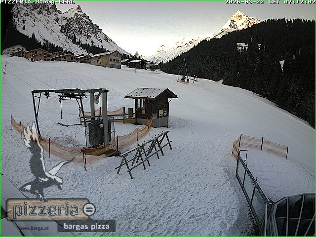 Archiv Foto Webcam Pizzeria Barga in Gargellen, Vorarlberg