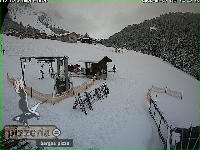 Archived image Webcam restaurant "Pizzeria Barga" in Gargellen, Vorarlberg