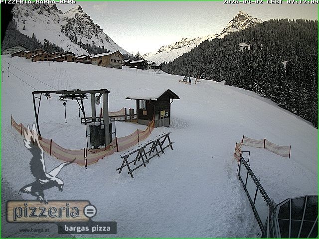 Archiv Foto Webcam Pizzeria Barga in Gargellen, Vorarlberg