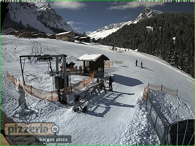 Archiv Foto Webcam Pizzeria Barga in Gargellen, Vorarlberg