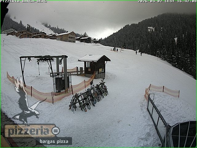 Archiv Foto Webcam Pizzeria Barga in Gargellen, Vorarlberg