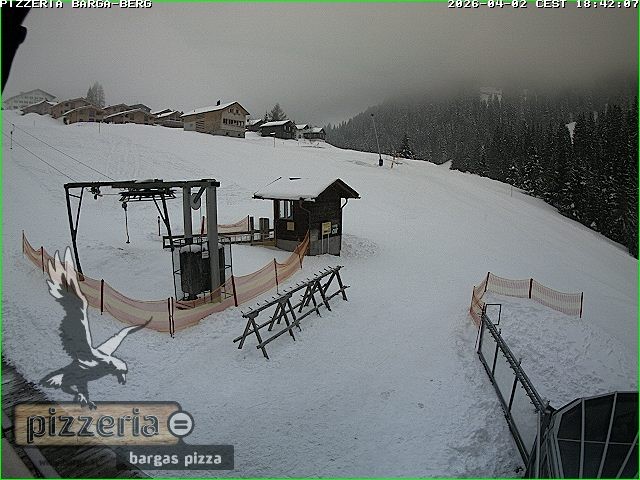 Archiv Foto Webcam Pizzeria Barga in Gargellen, Vorarlberg