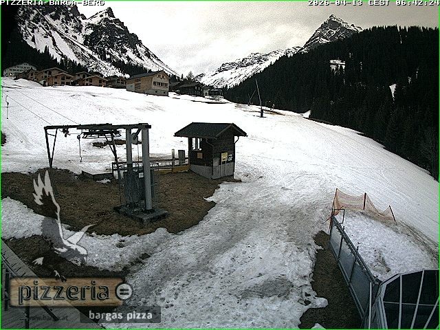Archived image Webcam restaurant "Pizzeria Barga" in Gargellen, Vorarlberg