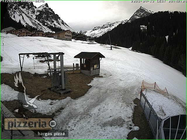 Archived image Webcam restaurant "Pizzeria Barga" in Gargellen, Vorarlberg