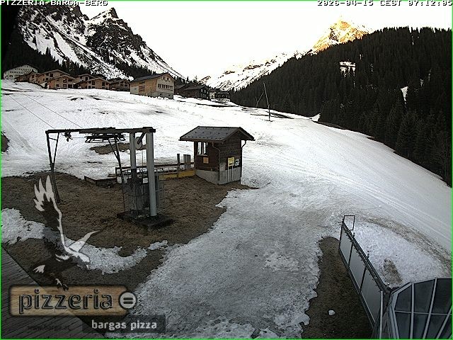 Archived image Webcam restaurant "Pizzeria Barga" in Gargellen, Vorarlberg