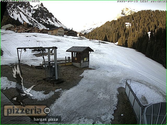 Archived image Webcam restaurant "Pizzeria Barga" in Gargellen, Vorarlberg
