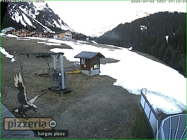 Archived image Webcam restaurant "Pizzeria Barga" in Gargellen, Vorarlberg