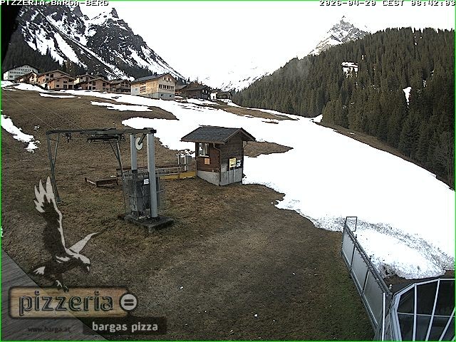 Archived image Webcam restaurant "Pizzeria Barga" in Gargellen, Vorarlberg