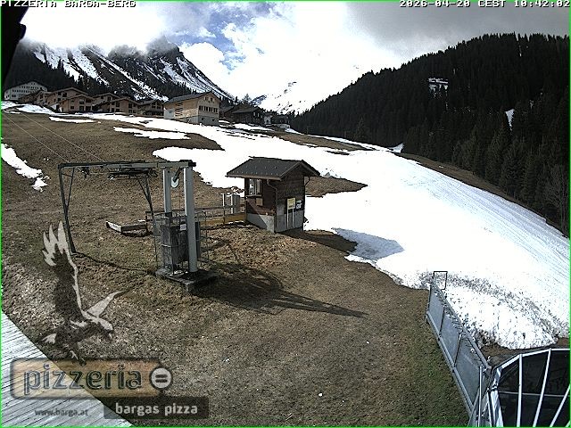Archived image Webcam restaurant "Pizzeria Barga" in Gargellen, Vorarlberg