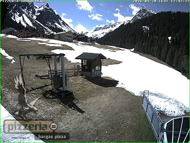 Archived image Webcam restaurant "Pizzeria Barga" in Gargellen, Vorarlberg