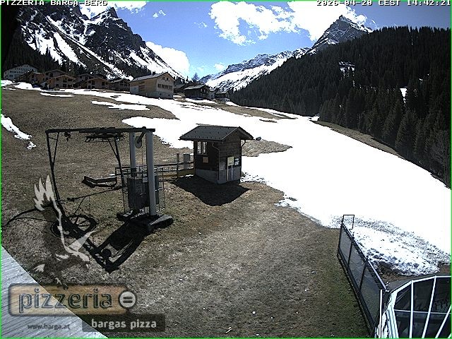 Archived image Webcam restaurant "Pizzeria Barga" in Gargellen, Vorarlberg