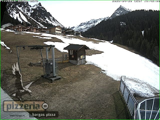 Archived image Webcam restaurant "Pizzeria Barga" in Gargellen, Vorarlberg