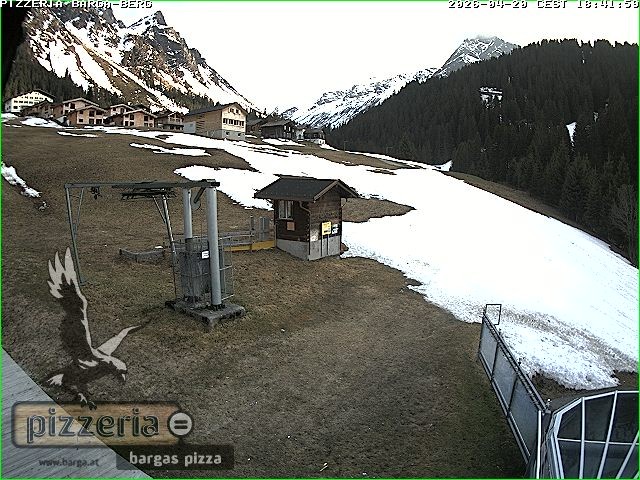 Archived image Webcam restaurant "Pizzeria Barga" in Gargellen, Vorarlberg